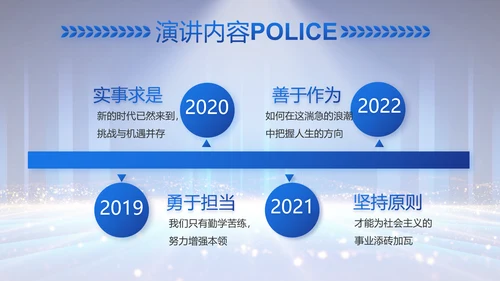 公安局党员大会工作总结动态PPT