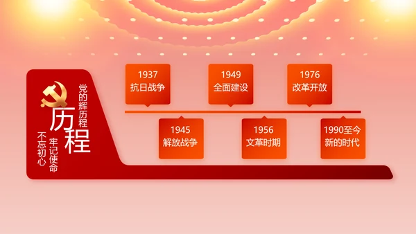 奋斗百年路启航新征程PPT动态模板
