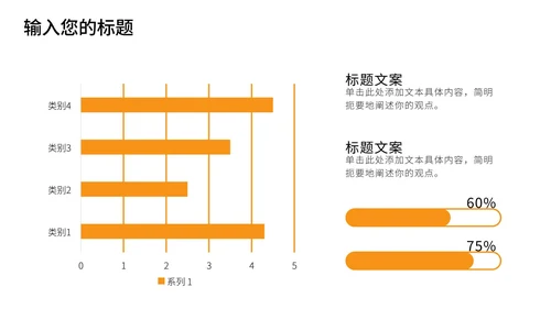 橙色扁平化生涯规划PPT模板