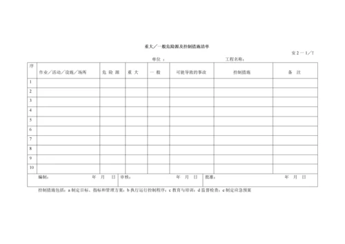 安全生产管理体系台帐.docx