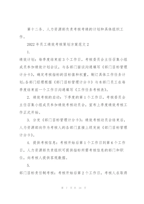 2022年员工绩效考核策划方案范文.docx