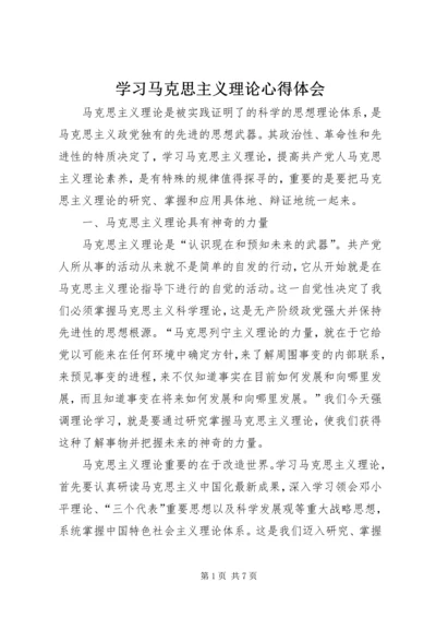 学习马克思主义理论心得体会 (3).docx