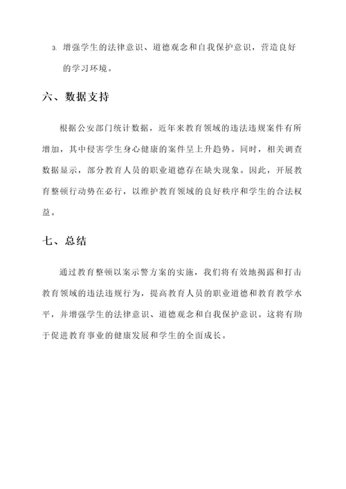 教育整顿以案示警方案