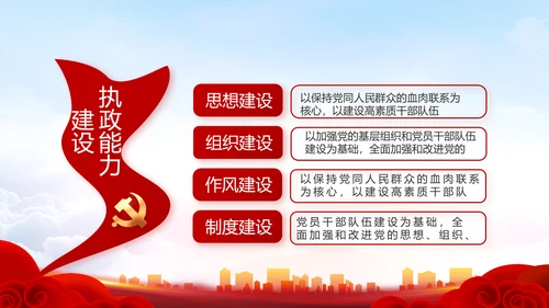 红色大气乡镇党建述职报告动态PPT