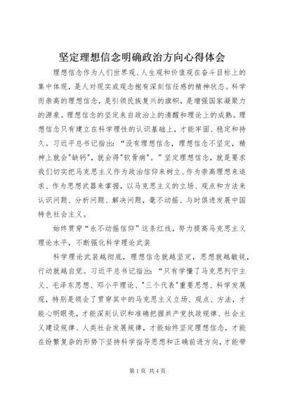 坚定理想信念明确政治方向心得体会 (12).docx