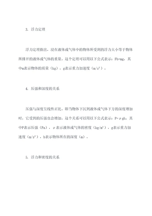 压强浮力知识点