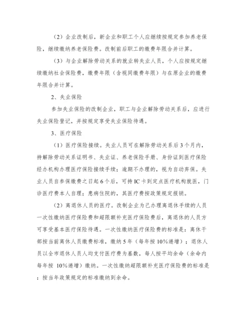 企业改制职工安置方案.docx