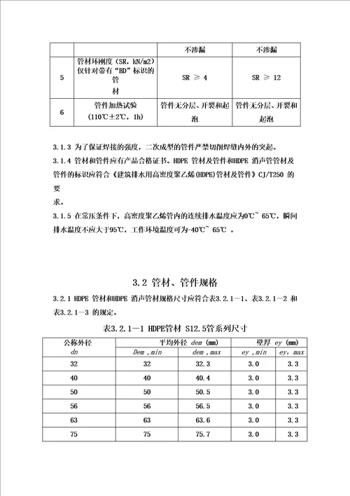 建筑排水高密度聚乙烯管材技术规程