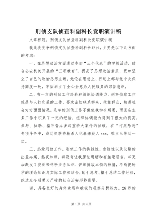 刑侦支队侦查科副科长竞职演讲稿.docx