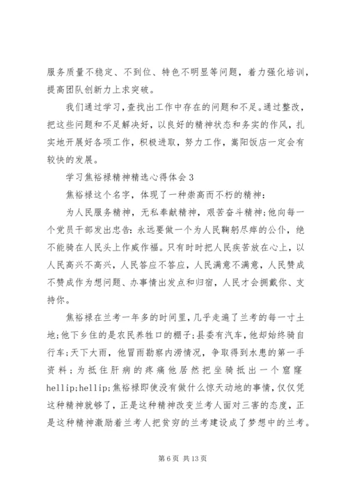 学习焦裕禄精神精选心得体会.docx