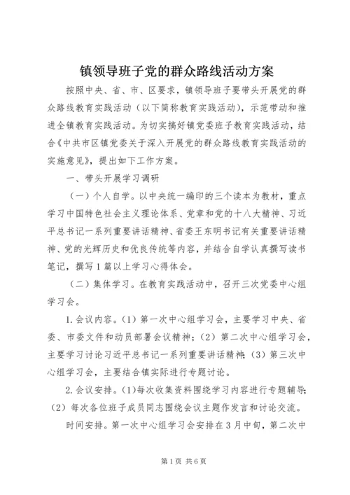 镇领导班子党的群众路线活动方案.docx