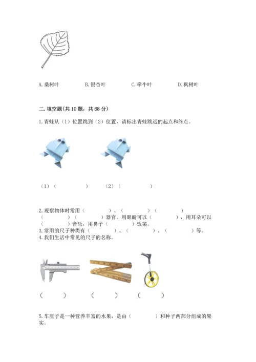 教科版一年级上册科学期末测试卷附答案【实用】.docx