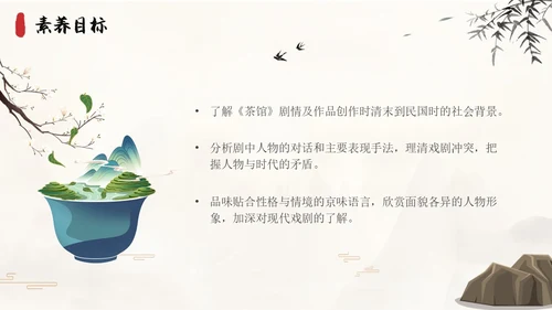 茶馆古风高中二年级语文PPT课件说课中国风高中必修下册