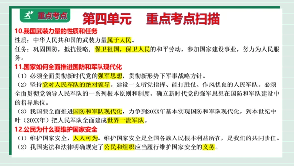 八上道法第四单元维护国家利益复习课件2024