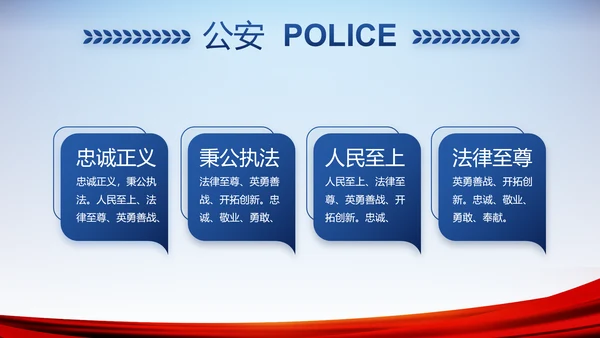 公安警察演讲动态PPT模板