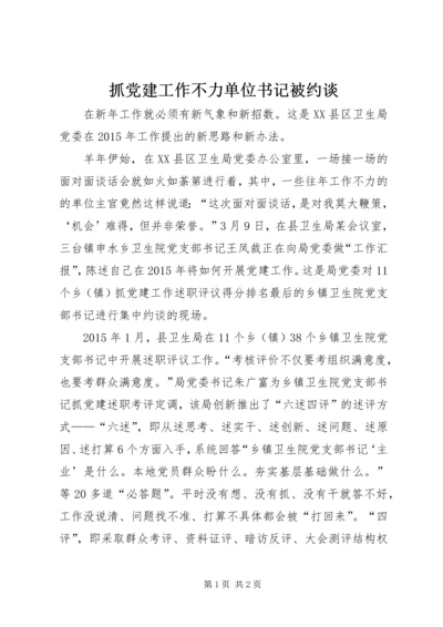 抓党建工作不力单位书记被约谈.docx