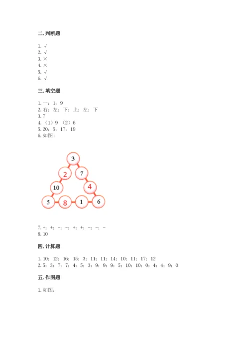 人教版一年级上册数学期末测试卷及答案【夺冠系列】.docx