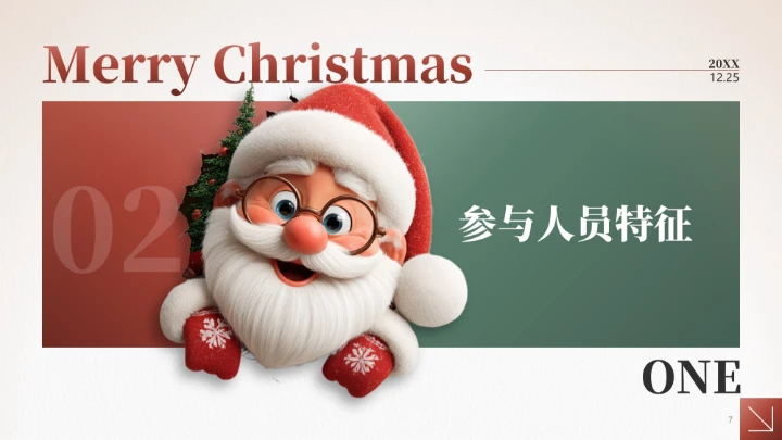 棕色3D风圣诞节通用PPT模板