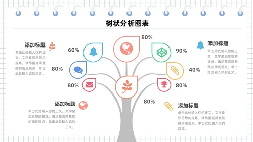 扁平多彩是数据分析可视化树状图表PPT