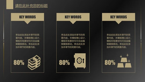 黑金高端大气商务通用PPT模版
