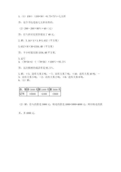 小学六年级下册数学摸底考试题及答案【有一套】.docx