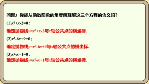 人教版数学九年级上册22.2  二次函数和一元二次方程课件（共55张PPT）