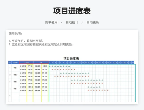 项目进度表