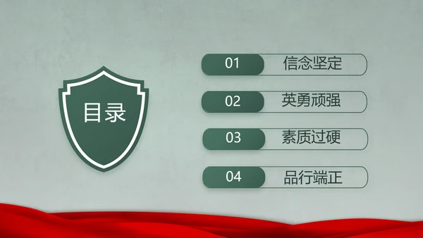 迷彩风八一军事士兵突击拓展心得PPT