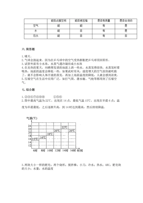 教科版三年级上册科学期末测试卷可打印.docx