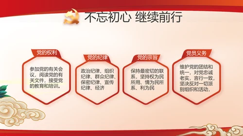 红色党建党支部述职报告动态PPT