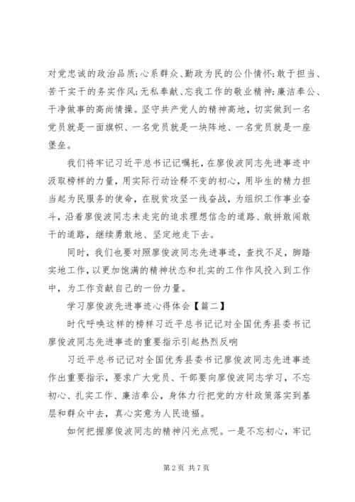 学习廖俊波先进事迹心得体会.docx
