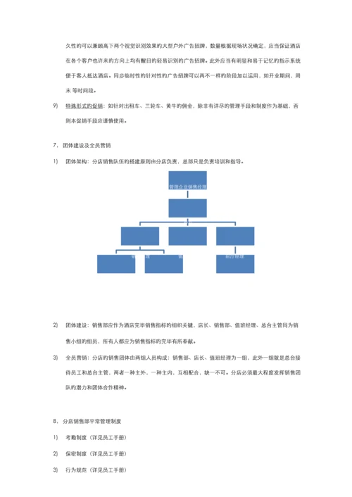 连锁酒店销售运作及管理制度.docx