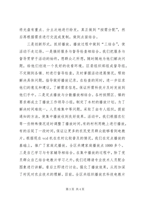 开展党员电教科技兴农活动情况汇报 (6).docx