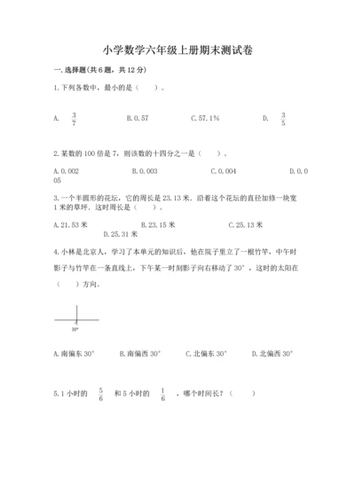 小学数学六年级上册期末测试卷（综合题）word版.docx