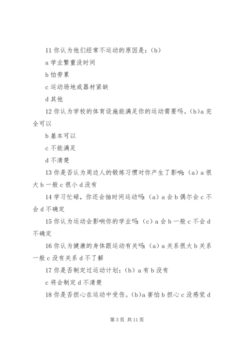 大学生运动健康调查问卷1.docx