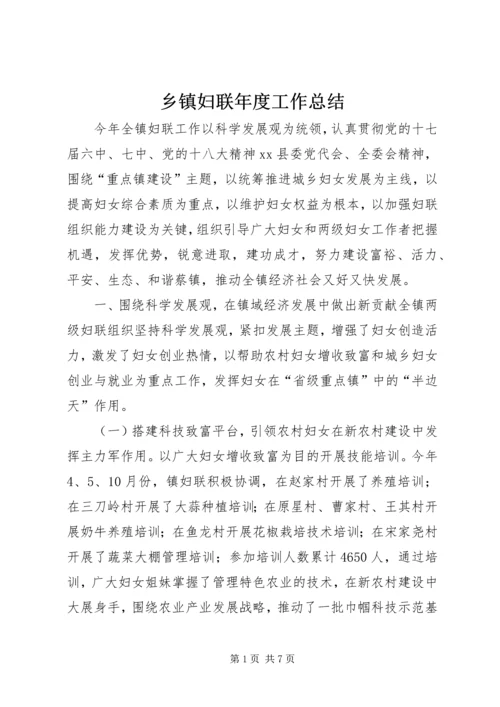 乡镇妇联年度工作总结.docx