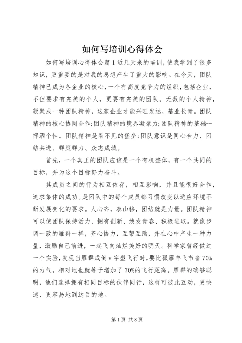 如何写培训心得体会 (2).docx