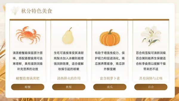 棕色系中国风秋分节气PPT模板