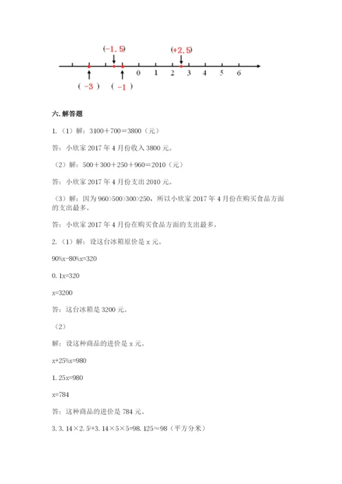 北师大版小学数学六年级下册期末检测试题（考试直接用）.docx