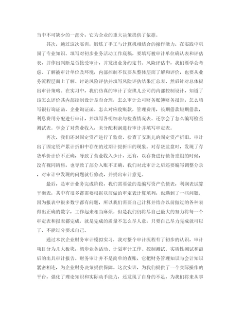 精编之财务审计实习计划范文.docx