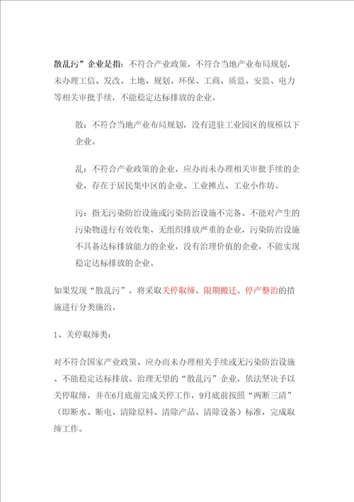 关于散乱污的定义