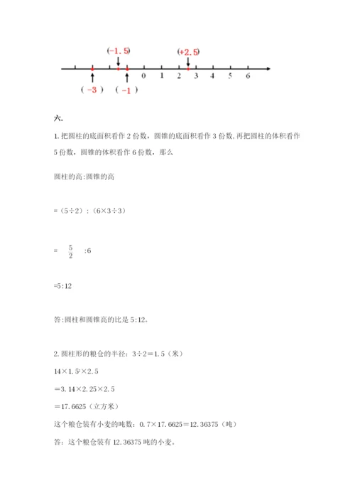 小学数学六年级下册竞赛试题必考题.docx