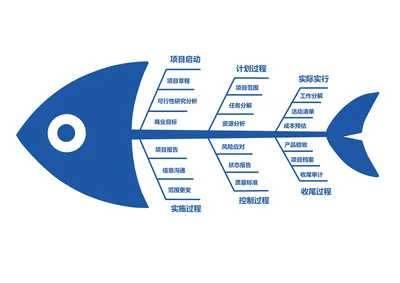 项目管理流程图（鱼骨图）