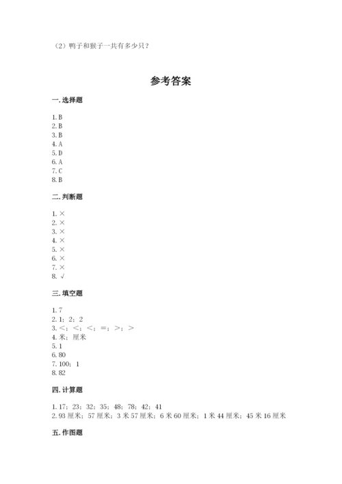 2022人教版二年级上册数学期中测试卷含答案ab卷.docx