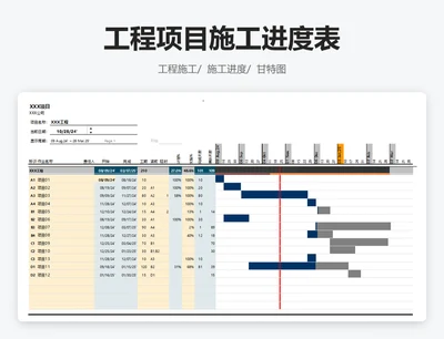 工程项目施工进度表