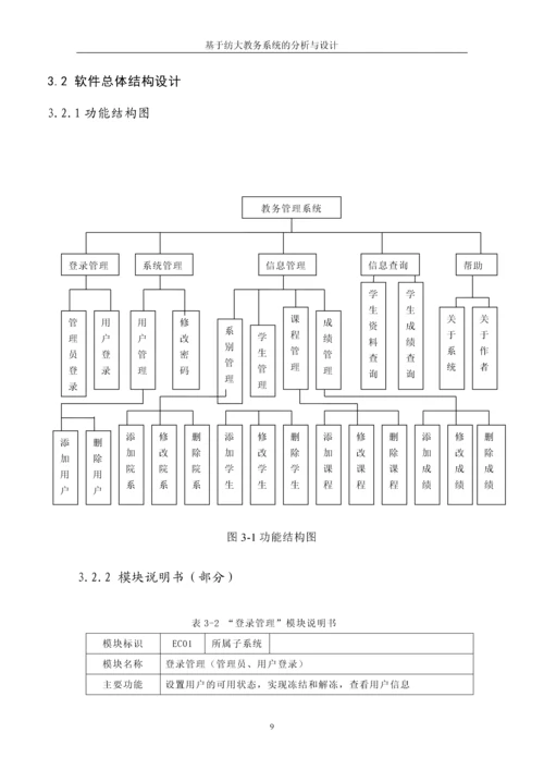 教务管理信息系统分析与设计--MIS课程设计.docx