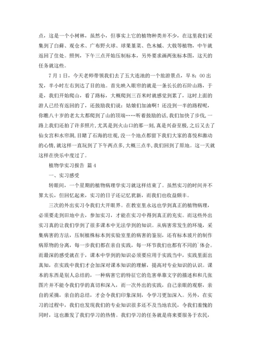 植物学实习报告模板合集6篇.docx