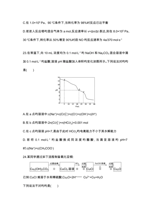 2023年浙江选考化学模拟真题卷.docx