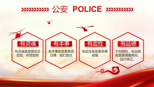 红色大气城管执法工作汇报动态PPT模板