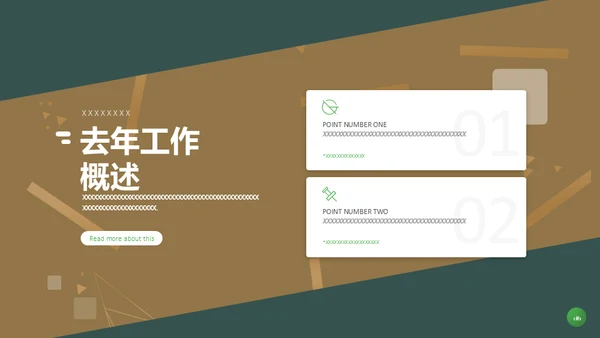 绿金色开工报告通用PPT模板